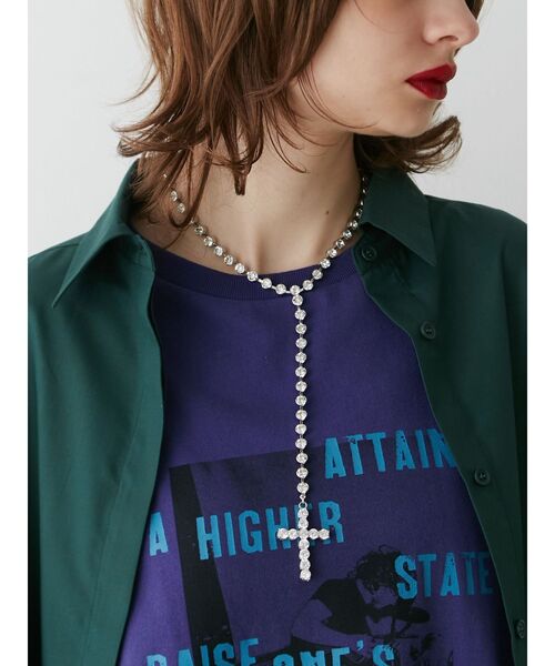 jouetie(ジュエティ)の「クロスビジューネックレス(ネックレス・レディース・ゴールド/シルバー・FREE)」の3枚目の写真