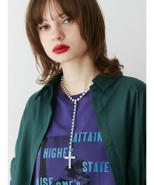 jouetie(ジュエティ)の「クロスビジューネックレス(ネックレス・レディース・ゴールド/シルバー・FREE)」の4枚目の写真