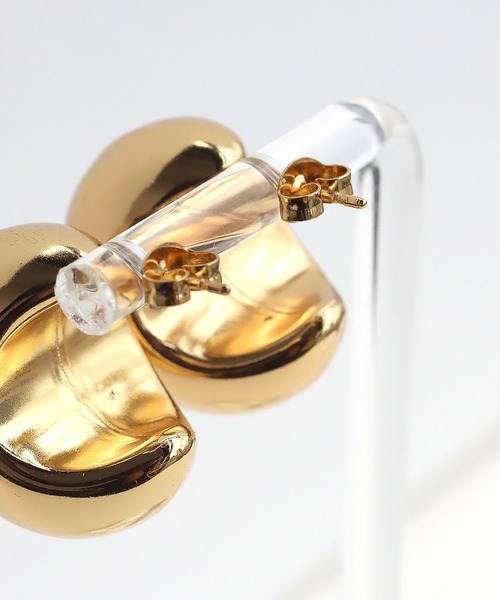 abaskdesign（アバスクデザイン）の「金属アレルギー対応 ぷっくりドロップステンレスピアス（ピアス（両耳用）・レディース・ゴールド/シルバー・FREE）」の14枚目の写真