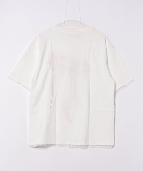 HOOK（フック）の「【HOOK】for girls リボンパッチワーク刺繍半袖TEE (SS)（Tシャツ/カットソー・レディース・ブラック/ホワイト・S/M/L）」の12枚目の写真