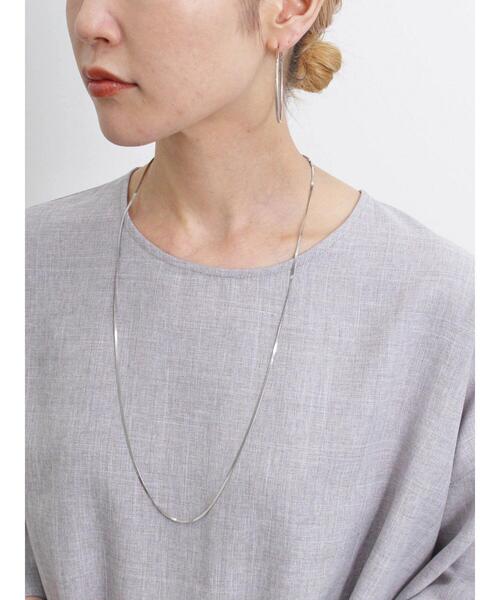 Samansa Mos2 blue（サマンサモスモスブルー）の「◎リネンライクジップスリットブラウス（シャツ/ブラウス・レディース・グレー/ブラック/ライトベージュ・F）」の21枚目の写真