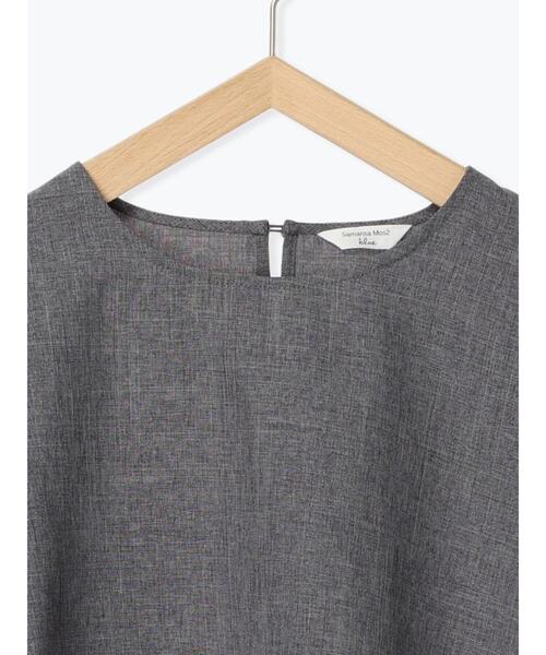 Samansa Mos2 blue（サマンサモスモスブルー）の「◎リネンライクジップスリットブラウス（シャツ/ブラウス・レディース・グレー/ブラック/ライトベージュ・F）」の13枚目の写真