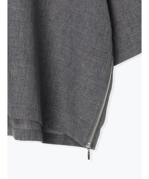 Samansa Mos2 blue（サマンサモスモスブルー）の「◎リネンライクジップスリットブラウス（シャツ/ブラウス・レディース・グレー/ブラック/ライトベージュ・F）」の15枚目の写真