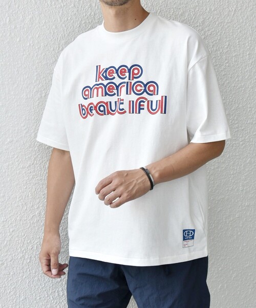 HANDTEX（ハンドテックス）の「【SHIPS any別注】HANDTEX: SPORTS MIND ロゴ プリント Tシャツ◇（Tシャツ/カットソー・メンズ・ホワイト/ライトホワイト/ホワイト系その他・MEDIUM/LARGE）」の2枚目の写真