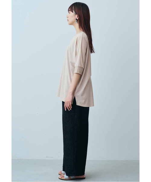 MEDE19F（メデジュウキュウ）の「ＭＥＤＥ１９Ｆ　接触冷感梨地トップス（Tシャツ/カットソー・レディース・ブラック/ベージュ/グレー・LARGE/MEDIUM/X-LARGE/XX-LARGE）」の13枚目の写真