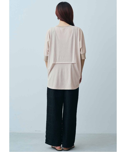 MEDE19F（メデジュウキュウ）の「ＭＥＤＥ１９Ｆ　接触冷感梨地トップス（Tシャツ/カットソー・レディース・ブラック/ベージュ/グレー・LARGE/MEDIUM/X-LARGE/XX-LARGE）」の14枚目の写真