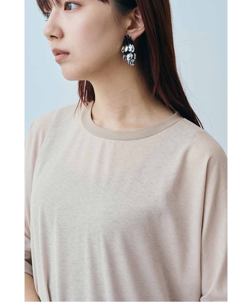 MEDE19F（メデジュウキュウ）の「ＭＥＤＥ１９Ｆ　接触冷感梨地トップス（Tシャツ/カットソー・レディース・ブラック/ベージュ/グレー・LARGE/MEDIUM/X-LARGE/XX-LARGE）」の17枚目の写真