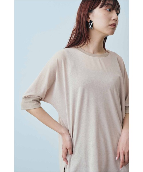 MEDE19F（メデジュウキュウ）の「ＭＥＤＥ１９Ｆ　接触冷感梨地トップス（Tシャツ/カットソー・レディース・ブラック/ベージュ/グレー・LARGE/MEDIUM/X-LARGE/XX-LARGE）」の18枚目の写真