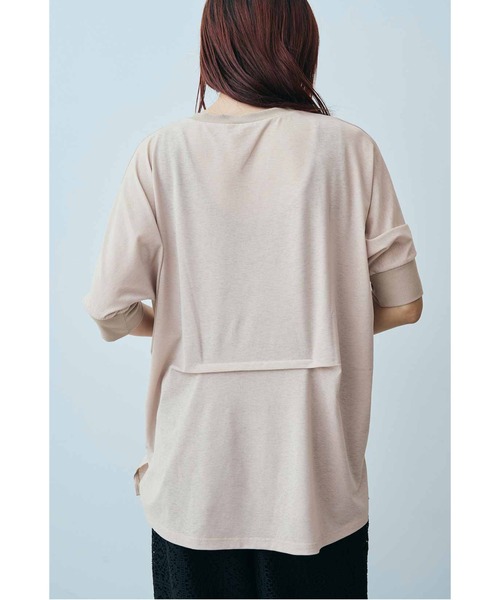 MEDE19F（メデジュウキュウ）の「ＭＥＤＥ１９Ｆ　接触冷感梨地トップス（Tシャツ/カットソー・レディース・ブラック/ベージュ/グレー・LARGE/MEDIUM/X-LARGE/XX-LARGE）」の5枚目の写真