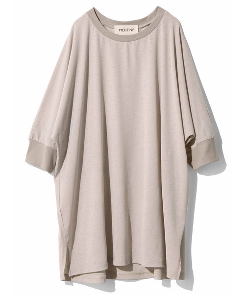 MEDE19F（メデジュウキュウ）の「ＭＥＤＥ１９Ｆ　接触冷感梨地トップス（Tシャツ/カットソー・レディース・ブラック/ベージュ/グレー・LARGE/MEDIUM/X-LARGE/XX-LARGE）」の6枚目の写真