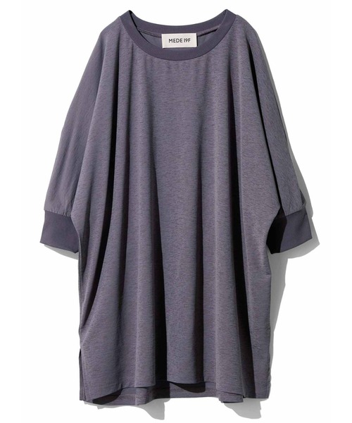 MEDE19F（メデジュウキュウ）の「ＭＥＤＥ１９Ｆ　接触冷感梨地トップス（Tシャツ/カットソー・レディース・ブラック/ベージュ/グレー・LARGE/MEDIUM/X-LARGE/XX-LARGE）」の7枚目の写真