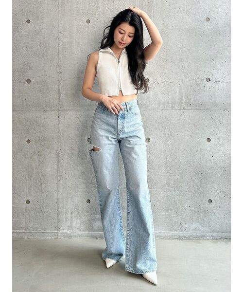 GYDAトップス GYDA（ジェイダ）の「2WAYブリーチBACKボタンニットトップス