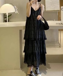 ティアードフリルキャミワンピース