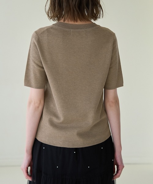 ROPE' PICNIC（ロペピクニック）の「スパークナイロンハーフスリーブニットプルオーバー（ニット/セーター・レディース・その他2/ベージュ・38）」の16枚目の写真