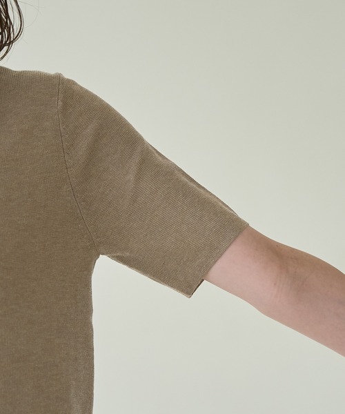 ROPE' PICNIC（ロペピクニック）の「スパークナイロンハーフスリーブニットプルオーバー（ニット/セーター・レディース・その他2/ベージュ・38）」の18枚目の写真