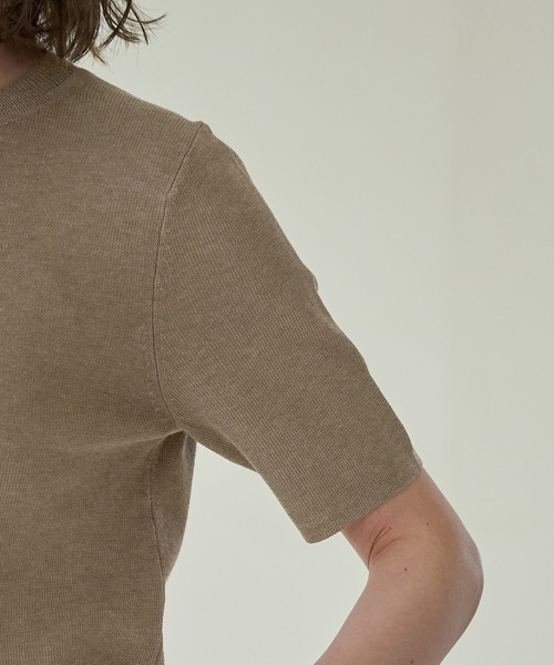 ROPE' PICNIC（ロペピクニック）の「スパークナイロンハーフスリーブニットプルオーバー（ニット/セーター・レディース・その他2/ベージュ・38）」の19枚目の写真