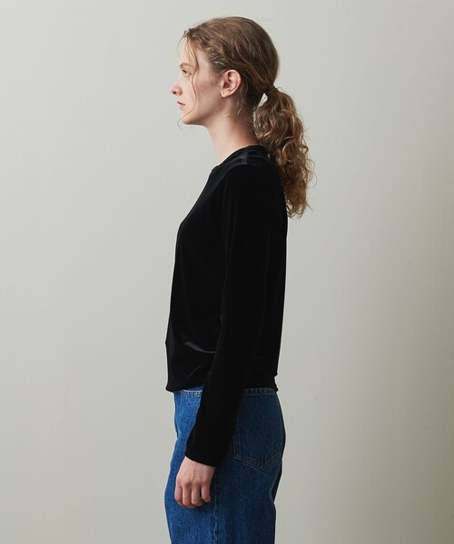 Steven Alan（スティーブンアラン）の「＜Steven Alan＞ベロア ロングスリーブ プルオーバー（Tシャツ/カットソー・レディース・ライトグレー/レッド/ネイビー/ブラック・FREE）」の8枚目の写真