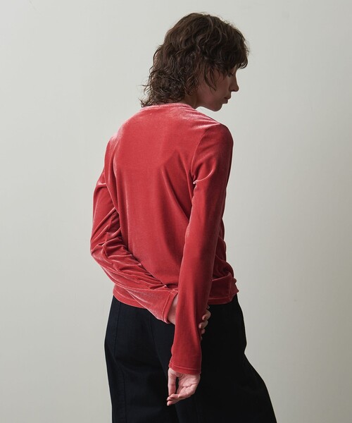 Steven Alan（スティーブンアラン）の「＜Steven Alan＞ベロア ロングスリーブ プルオーバー（Tシャツ/カットソー・レディース・ライトグレー/レッド/ネイビー/ブラック・FREE）」の10枚目の写真