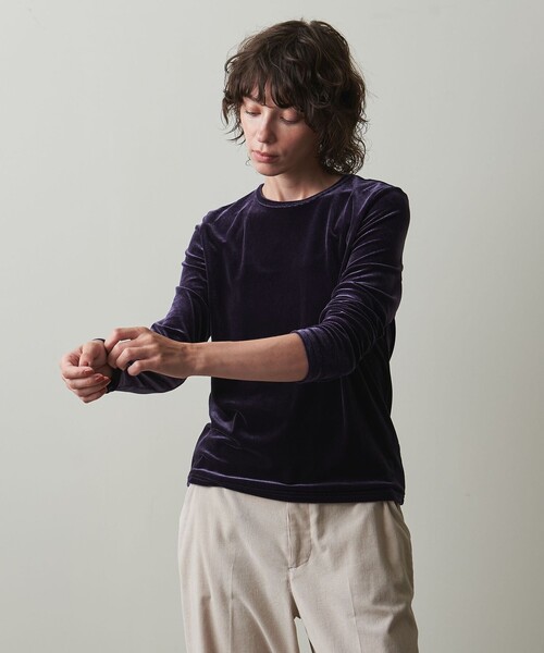 Steven Alan（スティーブンアラン）の「＜Steven Alan＞ベロア ロングスリーブ プルオーバー（Tシャツ/カットソー・レディース・ライトグレー/レッド/ネイビー/ブラック・FREE）」の12枚目の写真