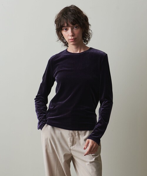 Steven Alan（スティーブンアラン）の「＜Steven Alan＞ベロア ロングスリーブ プルオーバー（Tシャツ/カットソー・レディース・ライトグレー/レッド/ネイビー/ブラック・FREE）」の13枚目の写真