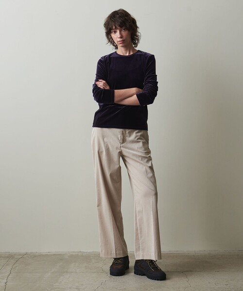 Steven Alan（スティーブンアラン）の「＜Steven Alan＞ベロア ロングスリーブ プルオーバー（Tシャツ/カットソー・レディース・ライトグレー/レッド/ネイビー/ブラック・FREE）」の14枚目の写真