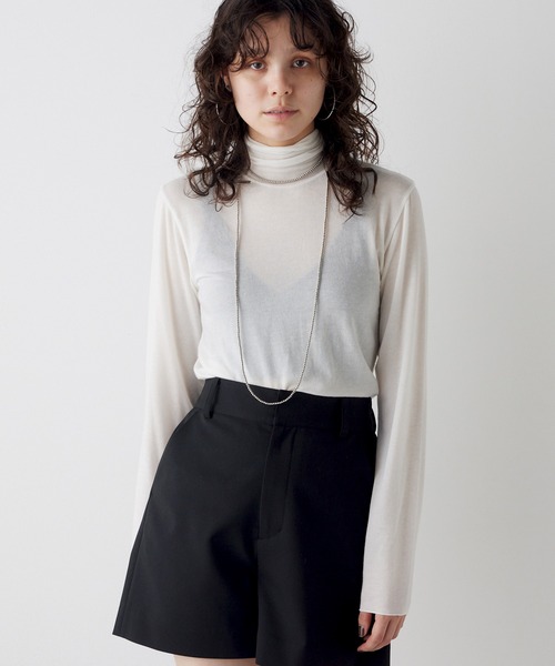 THE PAUSE(ザ ポーズ)の「【THE PAUSE】タートルネックプルオーバー(Tシャツ/カットソー・レディース・モカ/ライトグレー/ブラック/オフホワイト・FREE)」の2枚目の写真