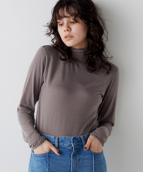 THE PAUSE(ザ ポーズ)の「【THE PAUSE】タートルネックプルオーバー(Tシャツ/カットソー・レディース・モカ/ライトグレー/ブラック/オフホワイト・FREE)」の4枚目の写真