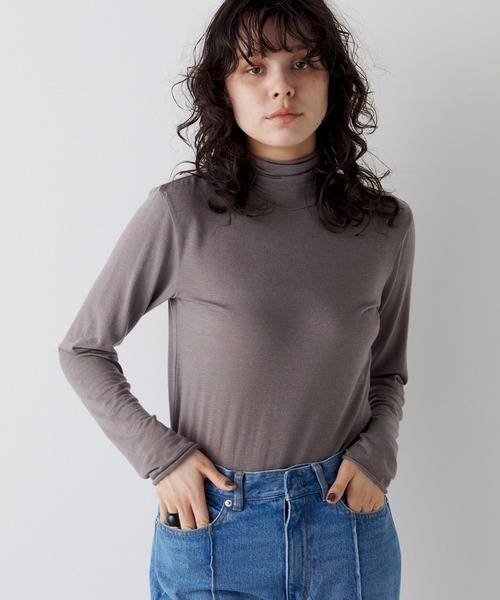 THE PAUSE(ザ ポーズ)の「【THE PAUSE】タートルネックプルオーバー(Tシャツ/カットソー・レディース・モカ/ライトグレー/ブラック/オフホワイト・FREE)」の8枚目の写真