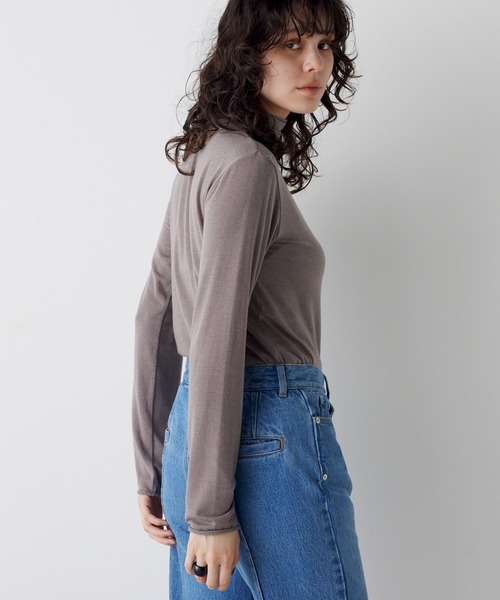 THE PAUSE(ザ ポーズ)の「【THE PAUSE】タートルネックプルオーバー(Tシャツ/カットソー・レディース・モカ/ライトグレー/ブラック/オフホワイト・FREE)」の10枚目の写真