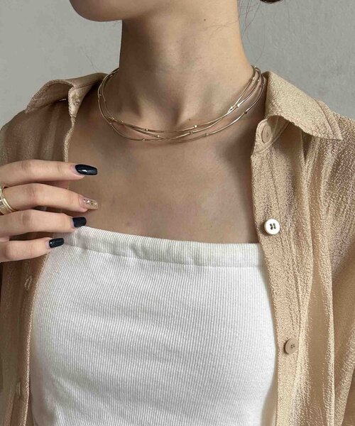 Thevon(ゼボン)の「【heilly/ヘイリー】ポキポキショートネックレス(ネックレス・レディース・シルバー/ゴールド・FREE)」の6枚目の写真