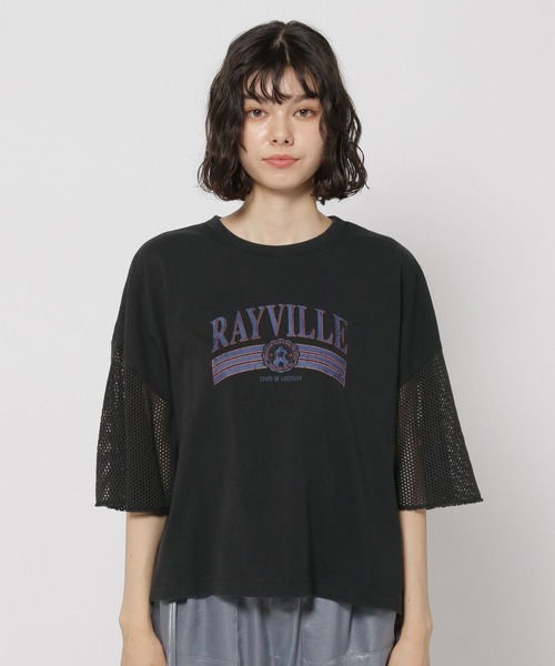 niko and...(ニコアンド)の「袖フレアメッシュプリントTシャツ(Tシャツ/カットソー・レディース・チャコール/ブラック/オフホワイト/イエロー・LARGE/MEDIUM)」の11枚目の写真