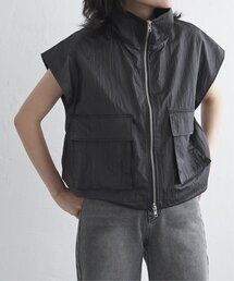 VENCEEXCHANGE（ヴァンスエクスチェンジ）の「パールタフタスタンドベスト（ノーカラージャケット）」