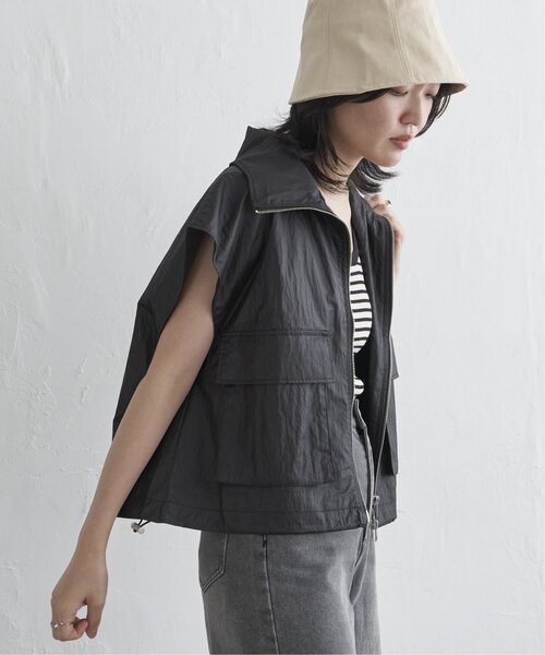 VENCEEXCHANGE（ヴァンスエクスチェンジ）の「パールタフタスタンドベスト（ノーカラージャケット・レディース・チャコール/ブラック/グレー/オフホワイト・FREE）」の18枚目の写真