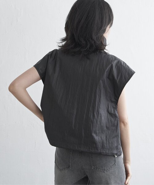 VENCEEXCHANGE（ヴァンスエクスチェンジ）の「パールタフタスタンドベスト（ノーカラージャケット・レディース・チャコール/ブラック/グレー/オフホワイト・FREE）」の22枚目の写真