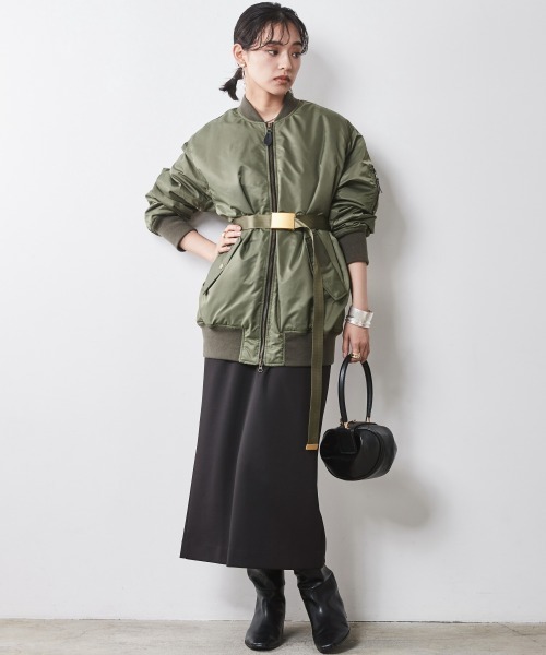 CHIC STYLE（シックスタイル）の「 ダブルジャージタイトロングスカート ＜大きいサイズ有＞シックスタイル　（スカート・レディース・モカ/アイボリー/ブラック・M/L/LL/3L/4L/5L）」の6枚目の写真