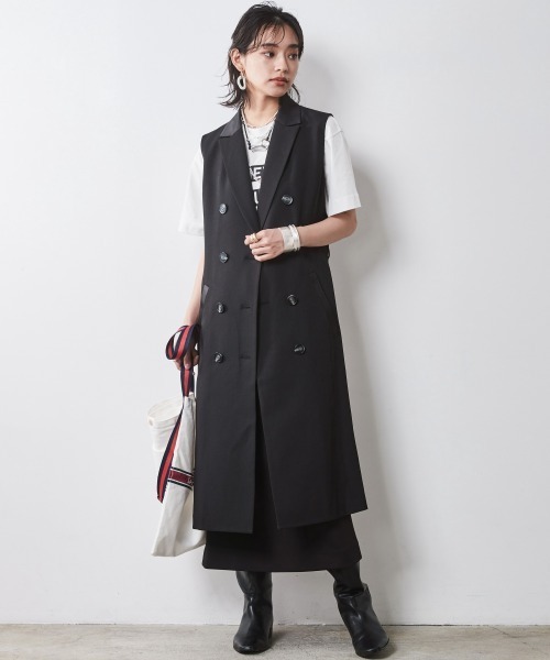 CHIC STYLE（シックスタイル）の「 ダブルジャージタイトロングスカート ＜大きいサイズ有＞シックスタイル　（スカート・レディース・モカ/アイボリー/ブラック・M/L/LL/3L/4L/5L）」の13枚目の写真