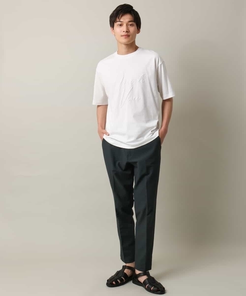 a.v.v（アーヴェヴェ）の「【イージーケアな涼感素材】シアサッカーイージースマートスラックス（スラックス・メンズ・チャコールグレー/ネイビー・46/48/50/44）」の3枚目の写真