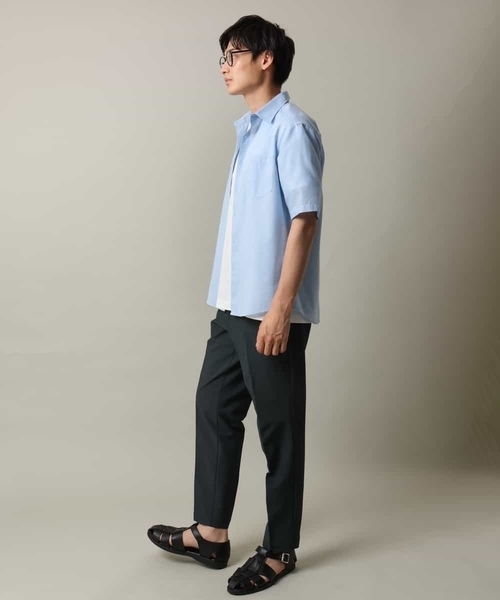 a.v.v（アーヴェヴェ）の「【イージーケアな涼感素材】シアサッカーイージースマートスラックス（スラックス・メンズ・チャコールグレー/ネイビー・46/48/50/44）」の8枚目の写真