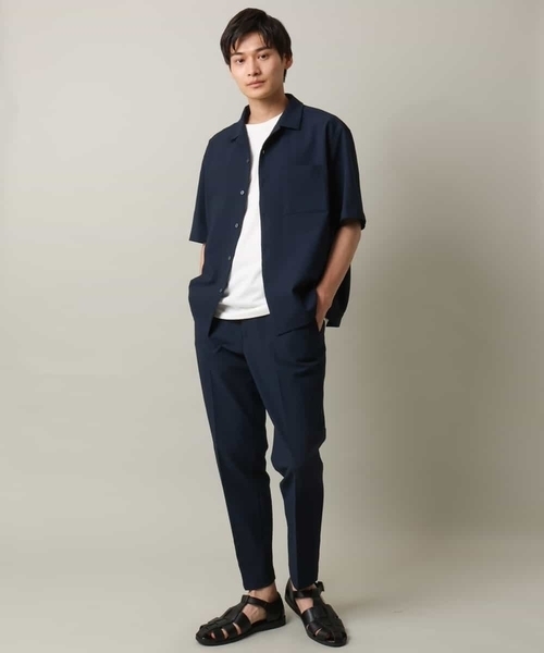 a.v.v（アーヴェヴェ）の「【イージーケアな涼感素材】シアサッカーイージースマートスラックス（スラックス・メンズ・チャコールグレー/ネイビー・46/48/50/44）」の15枚目の写真