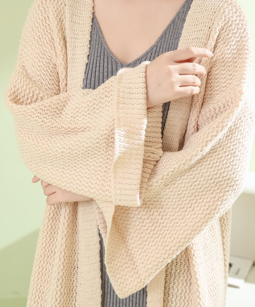 Lace Ladies(レースレディース)の「ソリッドカラー ローゲージ ロング ニット カーディガン(カーディガン/ボレロ・レディース・ネイビー/ブラウン/アイボリー/ブラック・FREE)」の22枚目の写真
