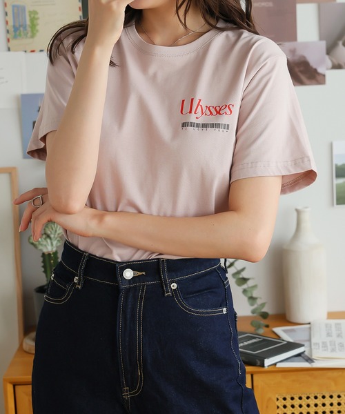 Girly Doll（ガーリードール）の「オリジナルプリントグラフィックロゴTシャツ（Tシャツ/カットソー・レディース・ダークグレー/ピンク/ベージュ・F）」の12枚目の写真