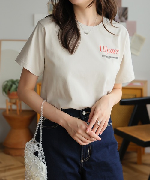 Girly Doll（ガーリードール）の「オリジナルプリントグラフィックロゴTシャツ（Tシャツ/カットソー・レディース・ダークグレー/ピンク/ベージュ・F）」の10枚目の写真