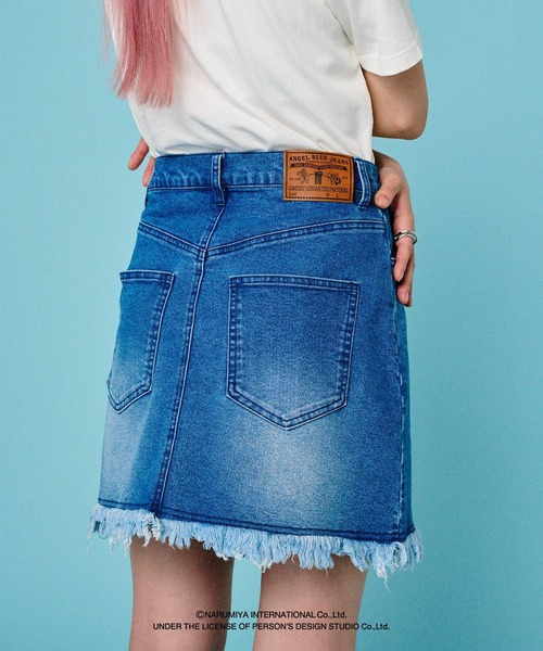 PAGEBOY（ページボーイ）の「<PAGEBOY×ANGEL BLUE>デニムミニスカート（スカート・レディース・ブラック/ブルー・FREE）」の8枚目の写真