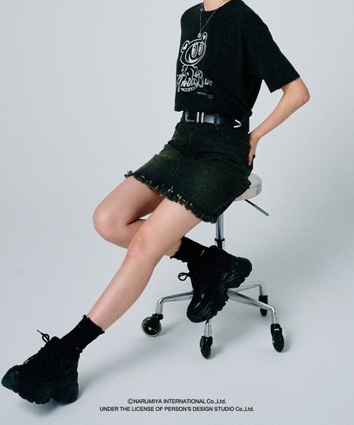 PAGEBOY（ページボーイ）の「<PAGEBOY×ANGEL BLUE>デニムミニスカート（スカート・レディース・ブラック/ブルー・FREE）」の13枚目の写真