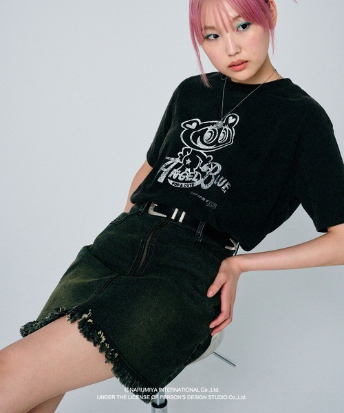 PAGEBOY（ページボーイ）の「<PAGEBOY×ANGEL BLUE>デニムミニスカート（スカート・レディース・ブラック/ブルー・FREE）」の15枚目の写真