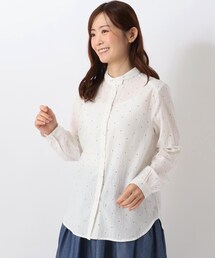 コットン丸衿 ブラウス