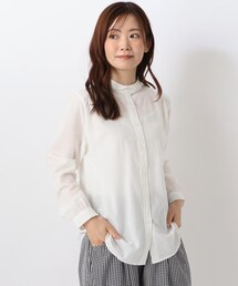 コットン丸衿 ブラウス
