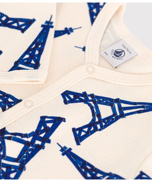 PETIT BATEAU（プチバトー）の「足なしロンパース（ロンパース・キッズ・ホワイト系その他・3MONTH/6MONTH/12MONTH）」の5枚目の写真