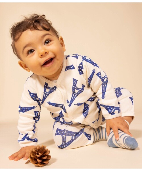 PETIT BATEAU（プチバトー）の「足なしロンパース（ロンパース・キッズ・ホワイト系その他・3MONTH/6MONTH/12MONTH）」の4枚目の写真