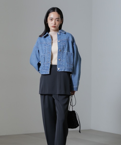 NANO universe（ナノユニバース）の「デニムジャケット（デニムジャケット・レディース・ブルー/ネイビー・FREE）」の8枚目の写真
